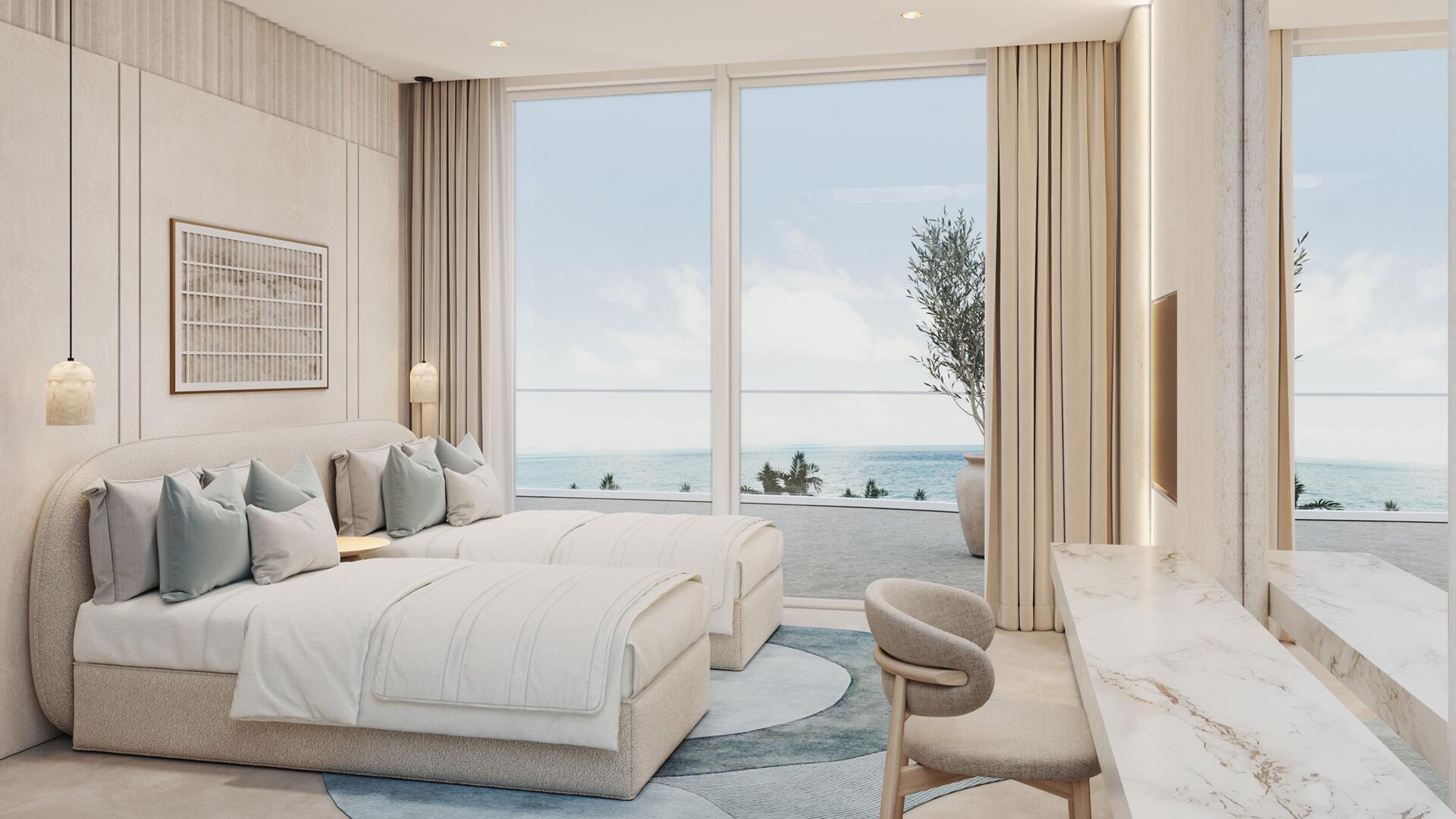 Master bedroom with panoramic ocean views